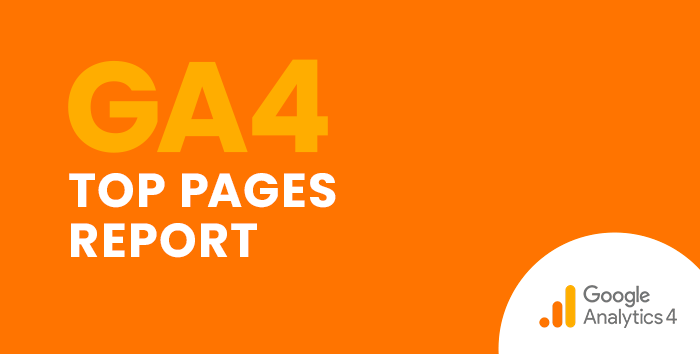Dark orange GA4 top page report.