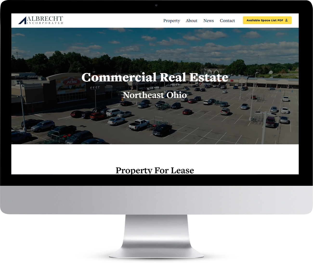 Albrecht Incorporated website Homepage Design