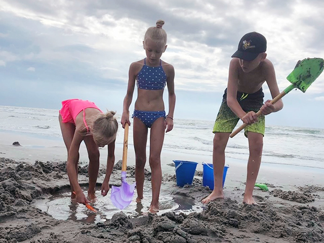 Kids at the beach