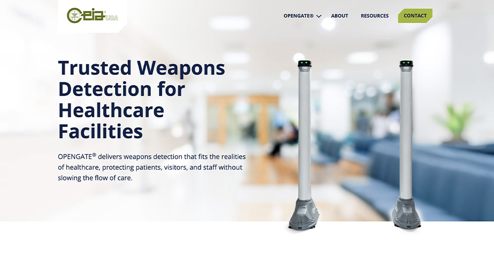 CEIA hospitals website hero area