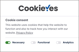 CookieYes consent popup