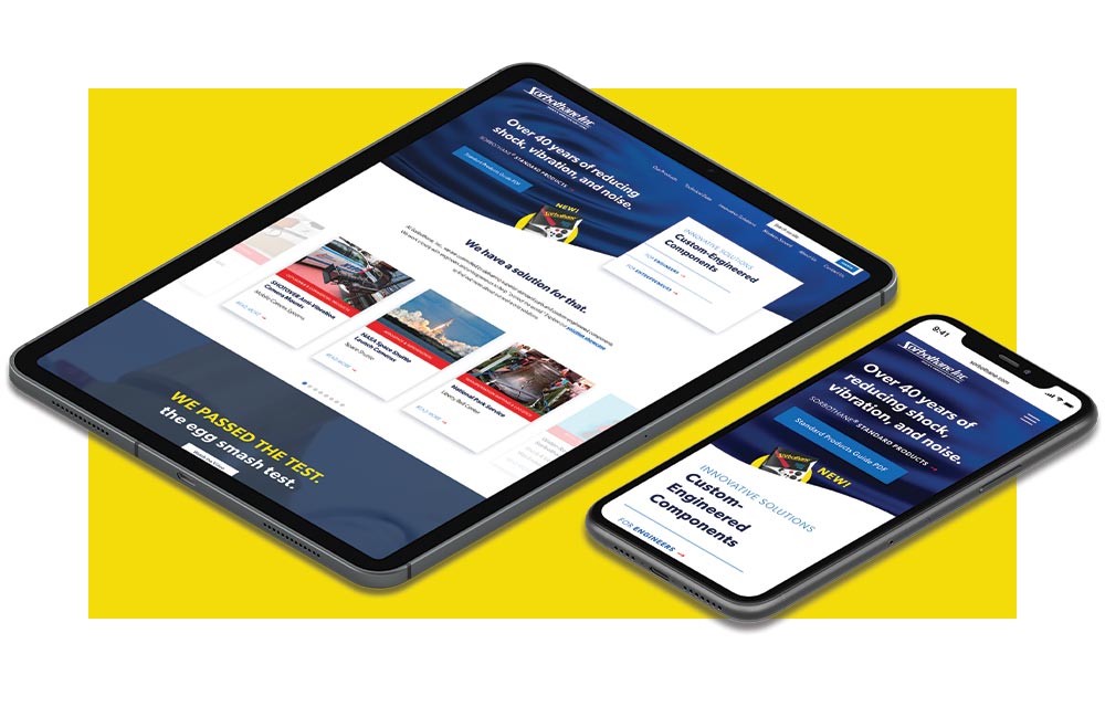 website shown on tablet and phone