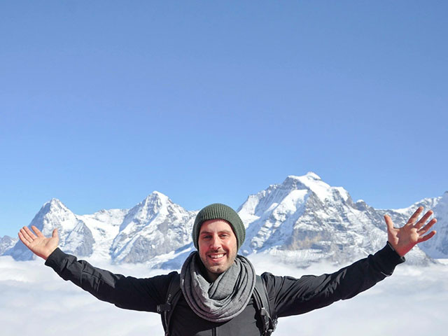 Donny posing amongst the clouds and mountain tops