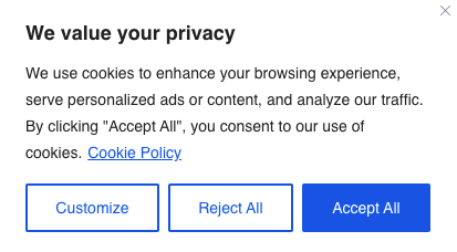 explicit consent banner for cookie privacy