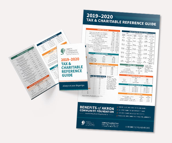 Akron Community Foundation print designs