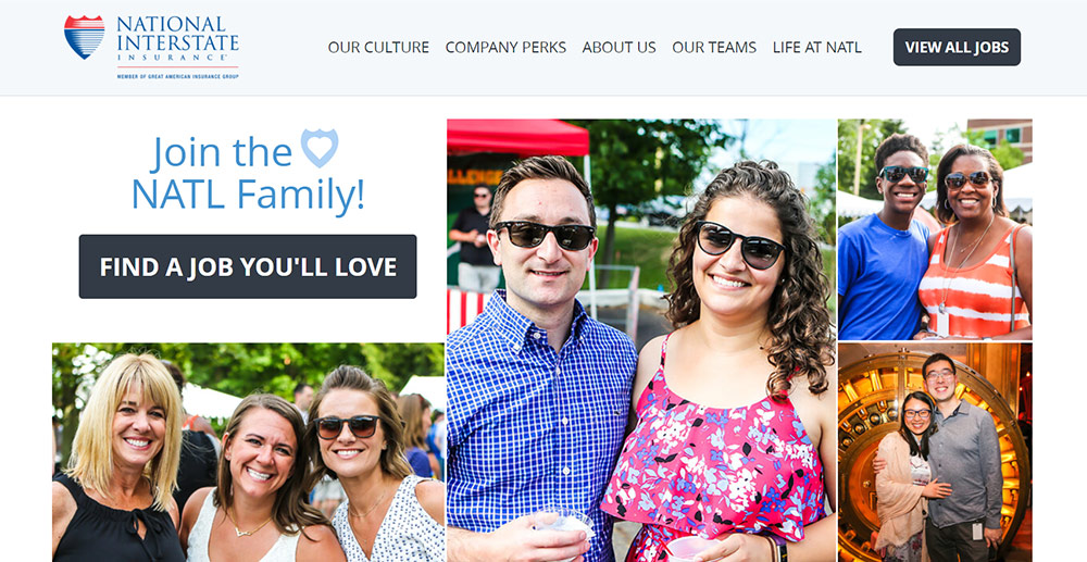 Cleveland career recruitment website design portfolio example.