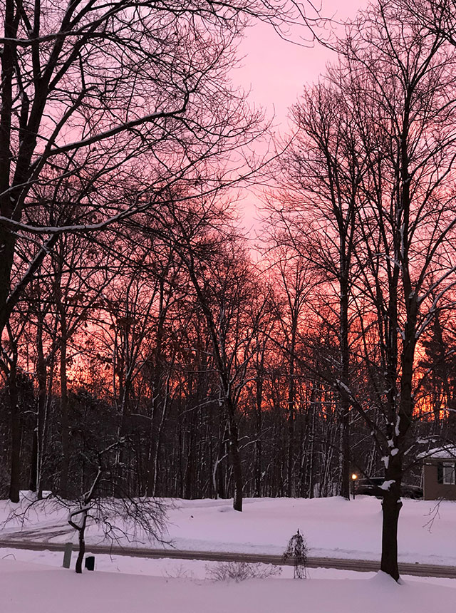 Winter dusk sky photo