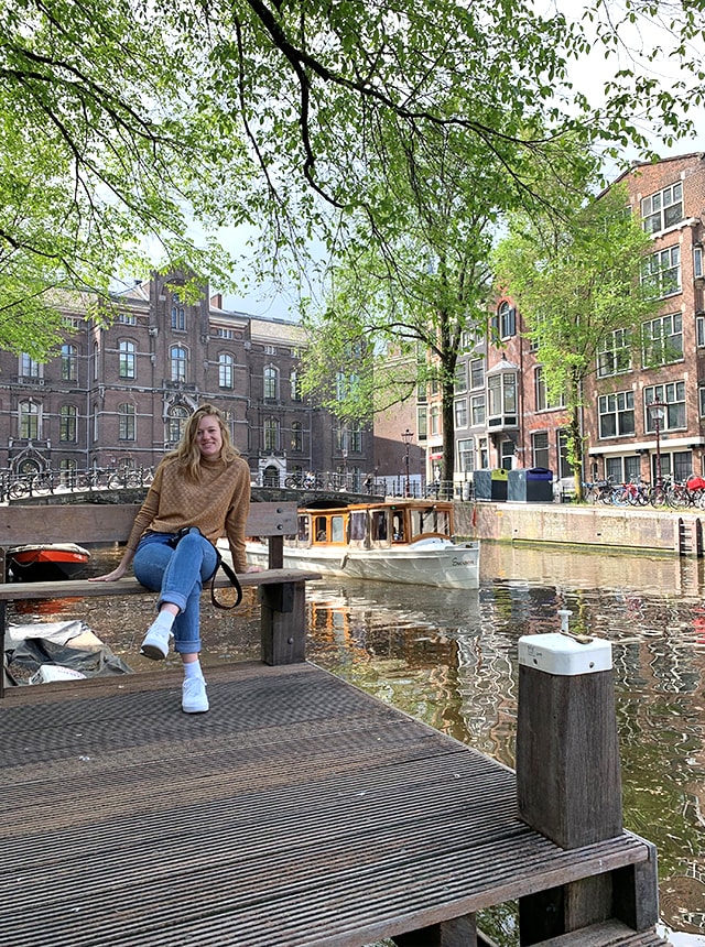 Kristen in Amsterdam.