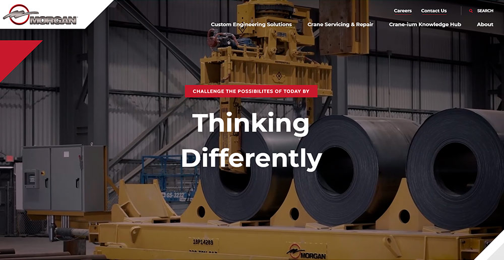Morgan Engineering - Industrial B2B Homepage