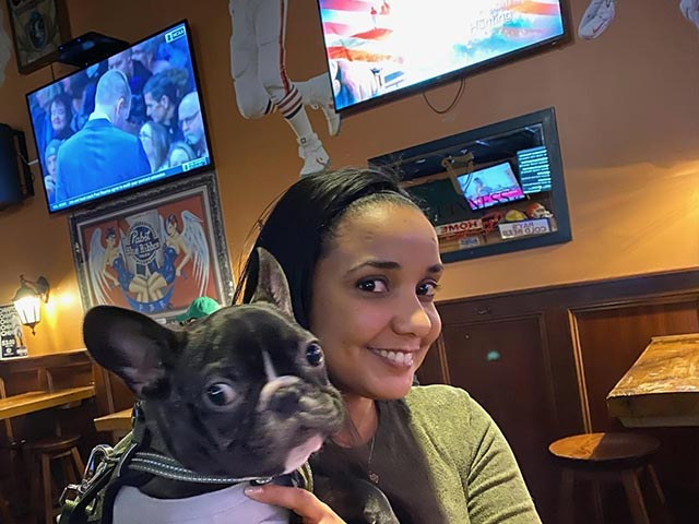 Jenn with dog
