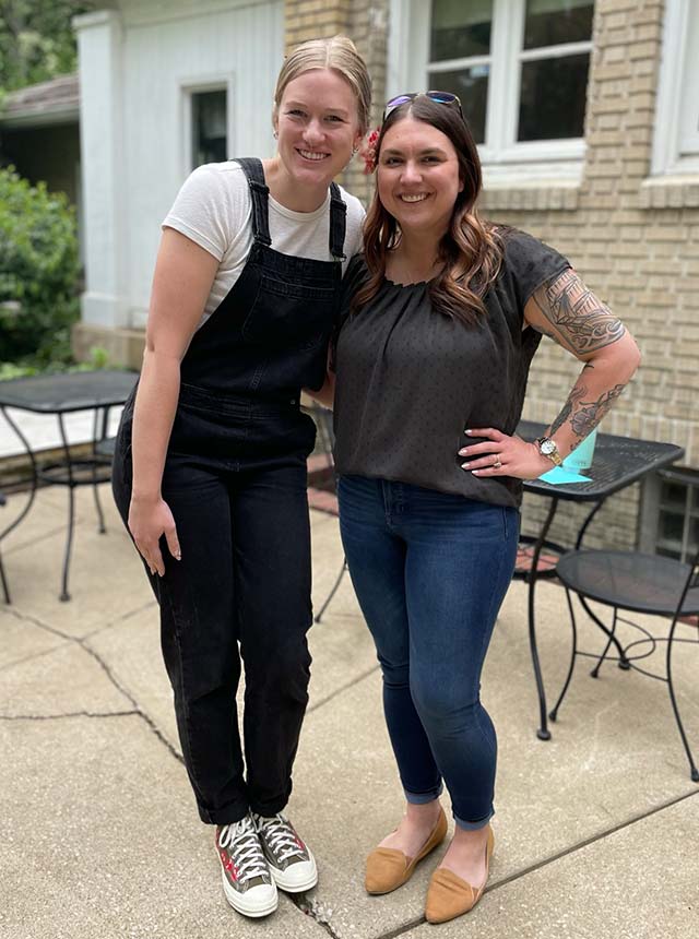 Kristen & Sierra pose for a photo