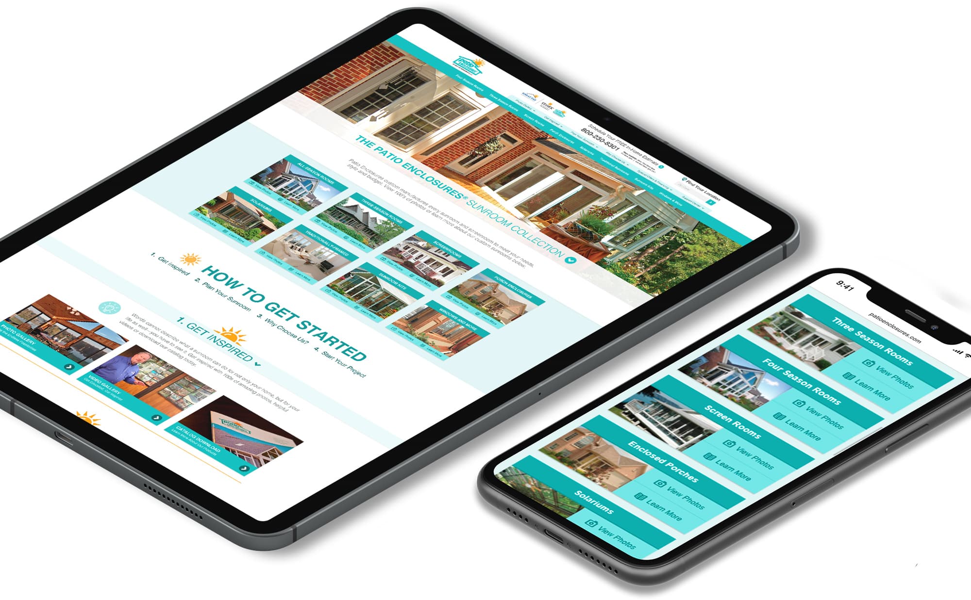 Patio Enclosures - website design