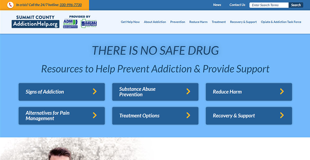Web design for nonprofits portfolio example.