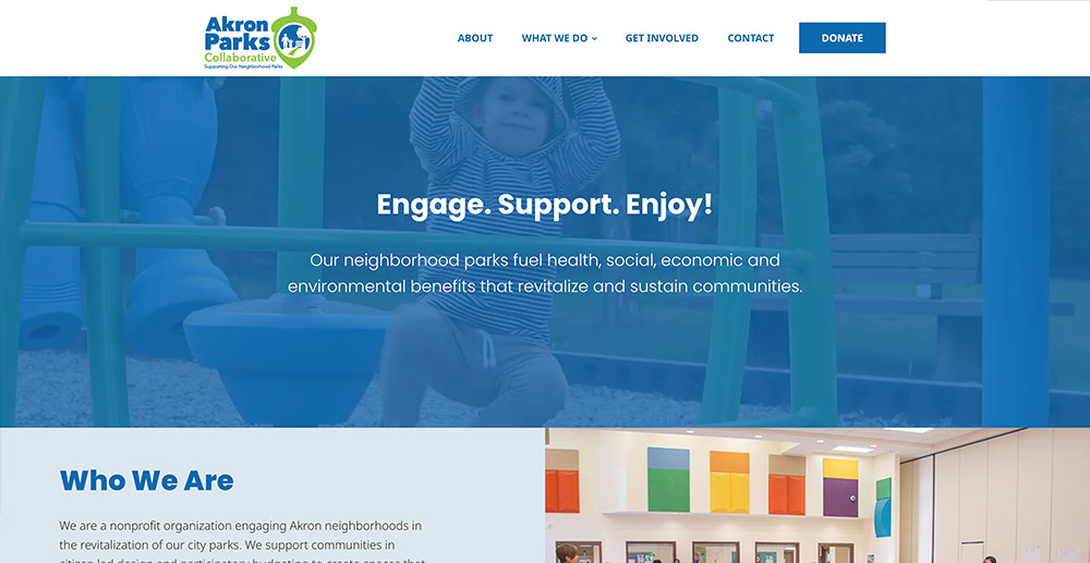 Akron Parks Collaborative - Akron website design