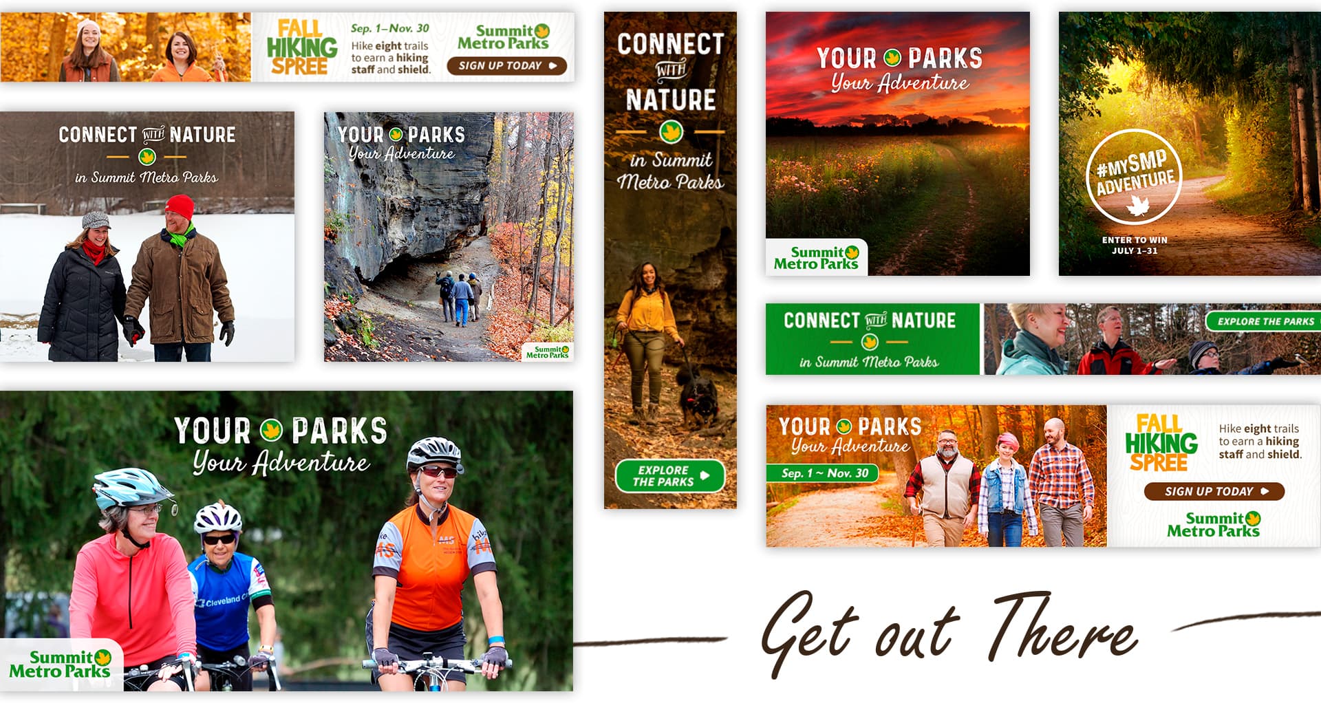 Summit Metro Parks Display Ads in various sizes